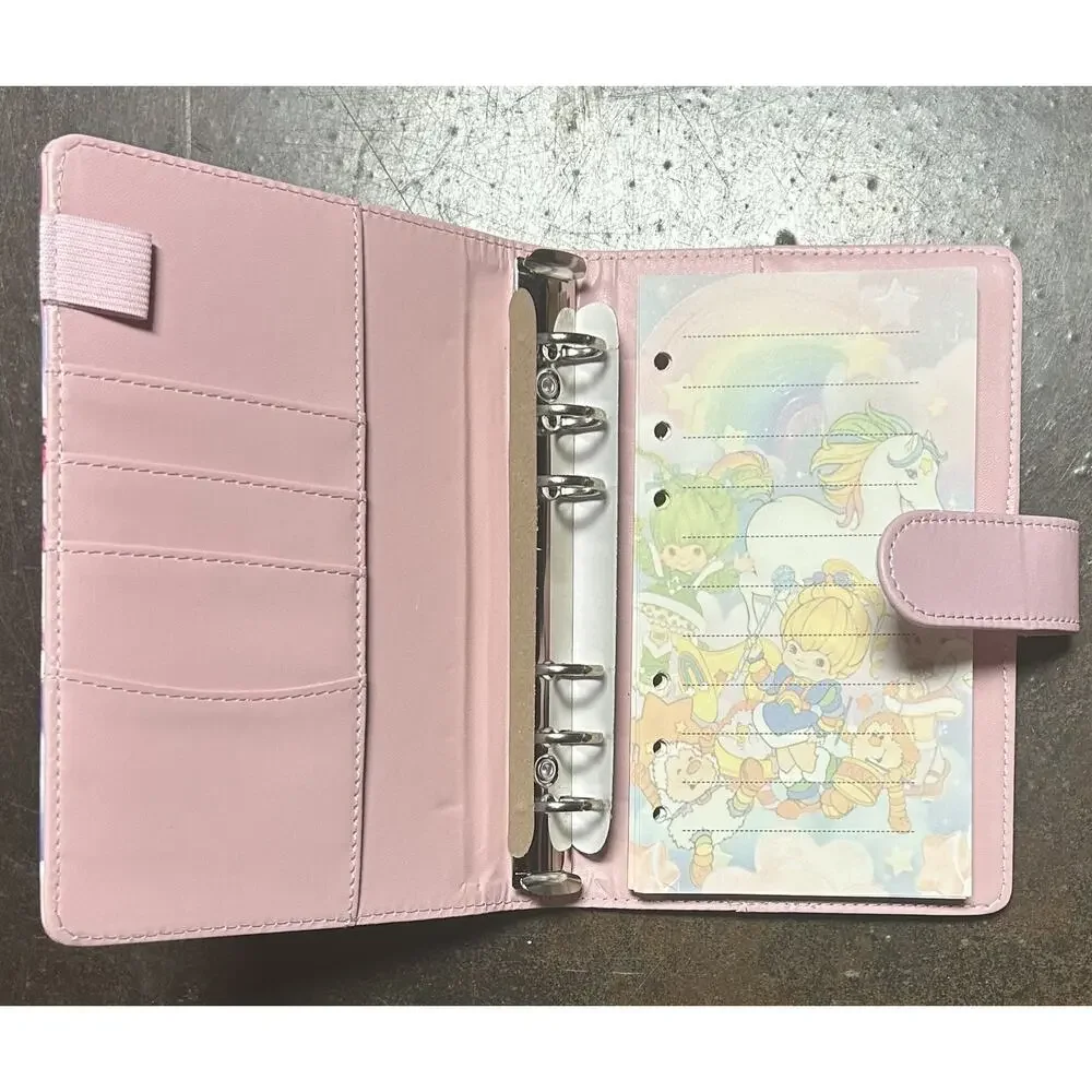 Rainbow Brite Faux Leather Size A6 Binder with stationery & Notebook